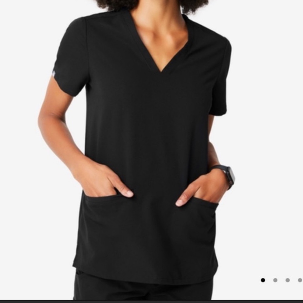 FIGS Black Scrub Top